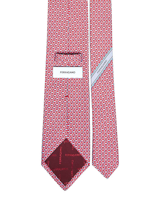 Red Gancini silk twill tie
