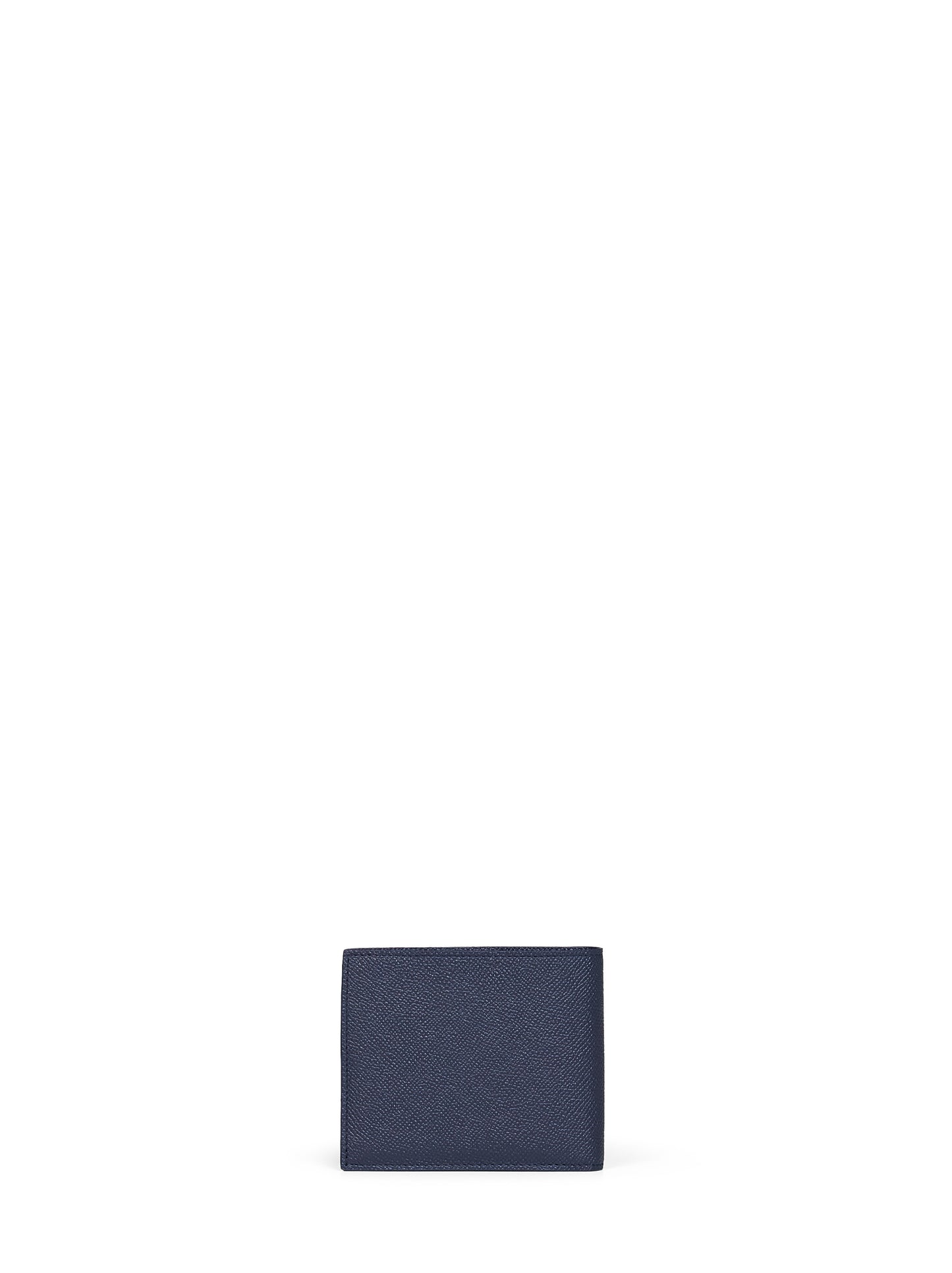 Portafoglio Gancini in vitello martellato blu navy scuro