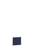 Porta carte di credito Gancini in pelle martellata blu navy scuro