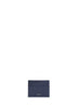 Porta carte di credito Gancini in pelle martellata blu navy scuro