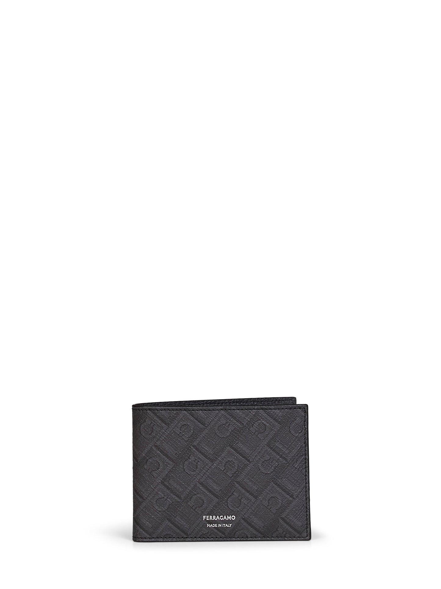 Portafoglio Ferragamo Monogram nero e grigio
