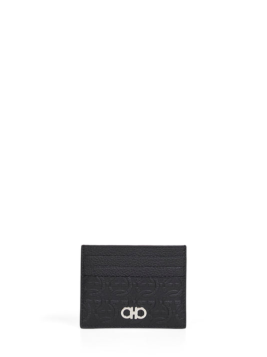 Porta carte di credito Gancini nero