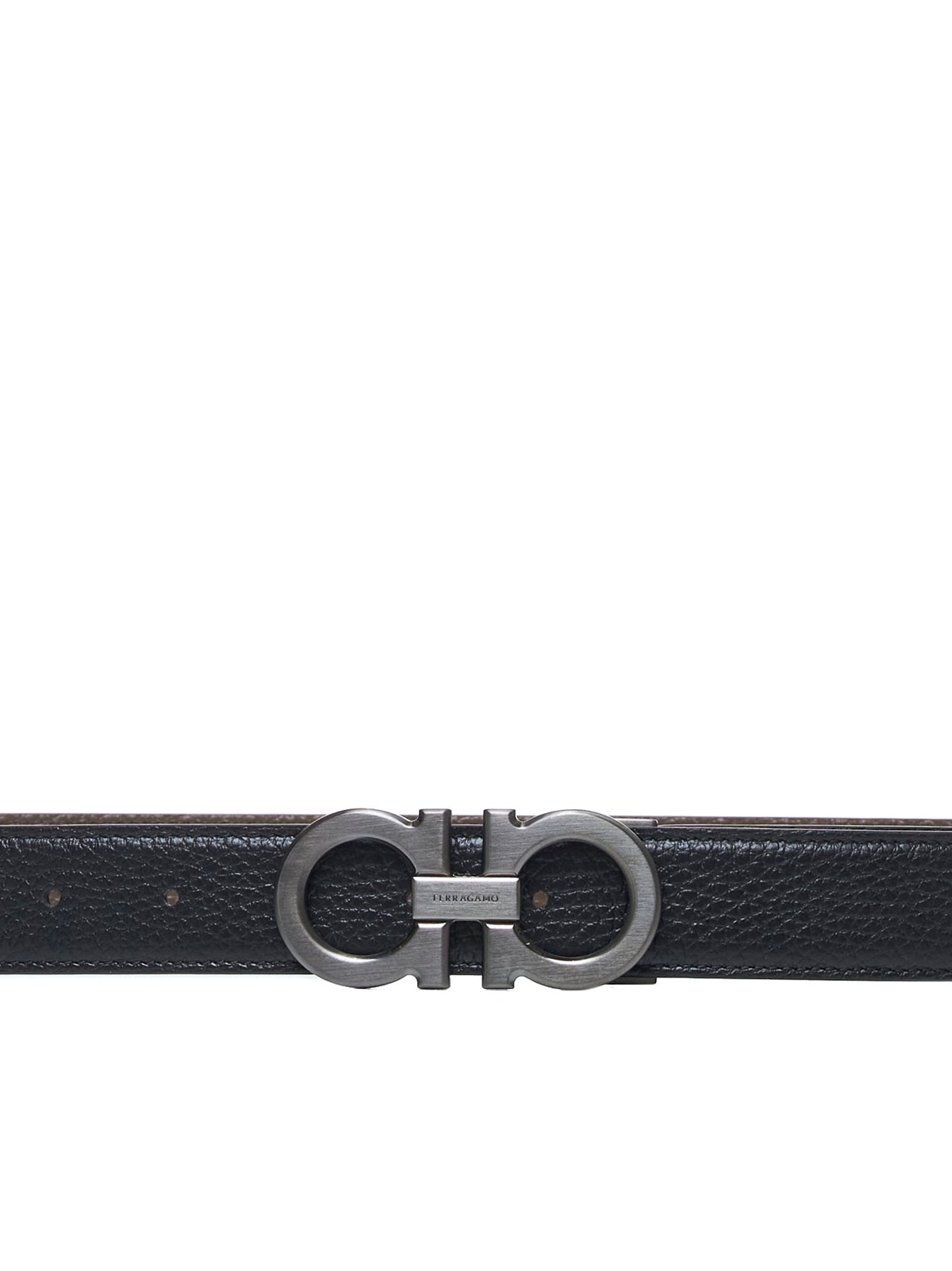 Gancini reversible leather belt