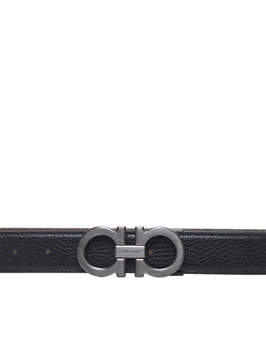 Gancini reversible leather belt