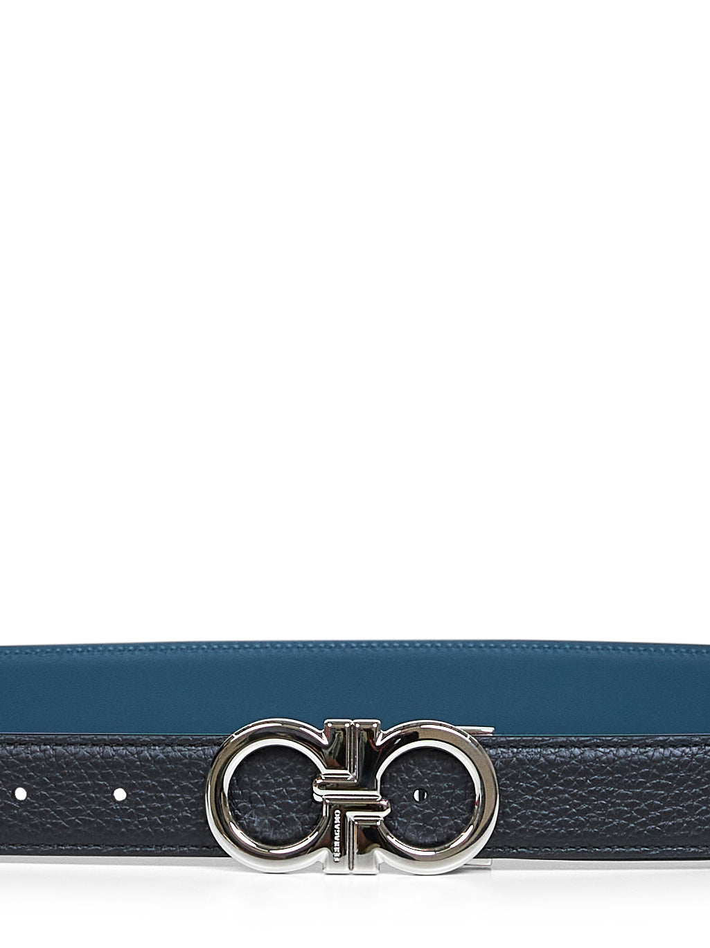 Two-tone Gancini reversible belt