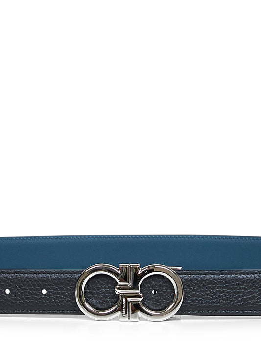 Two-tone Gancini reversible belt