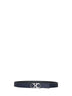 Black leather reversible Gancini belt