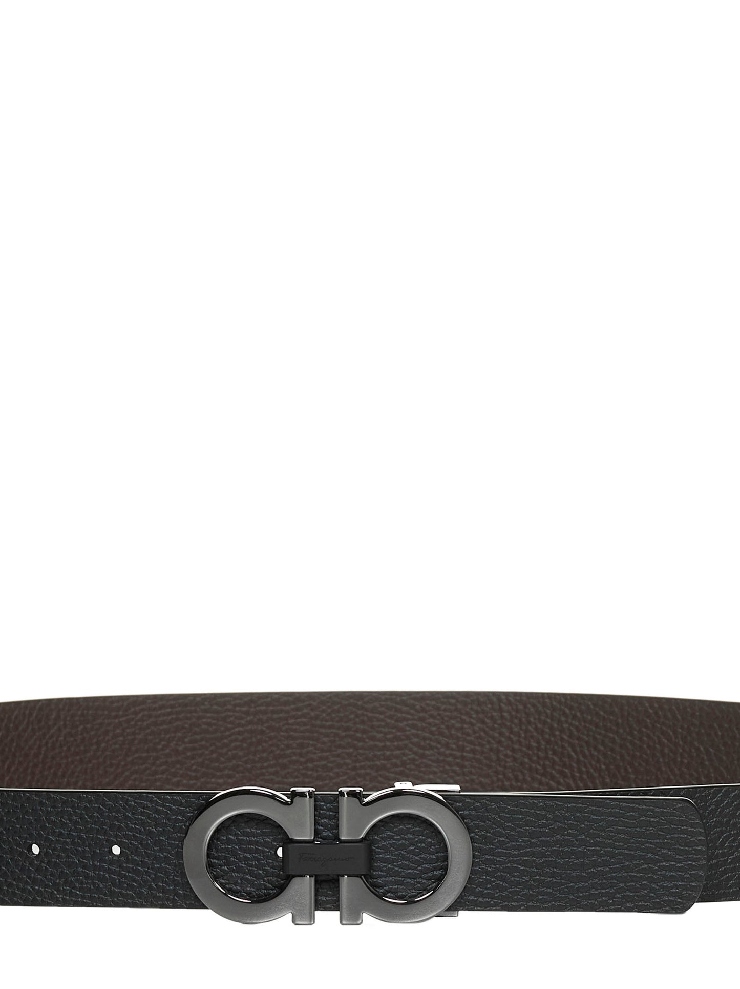 Cintura Gancini reversibile in pelle
