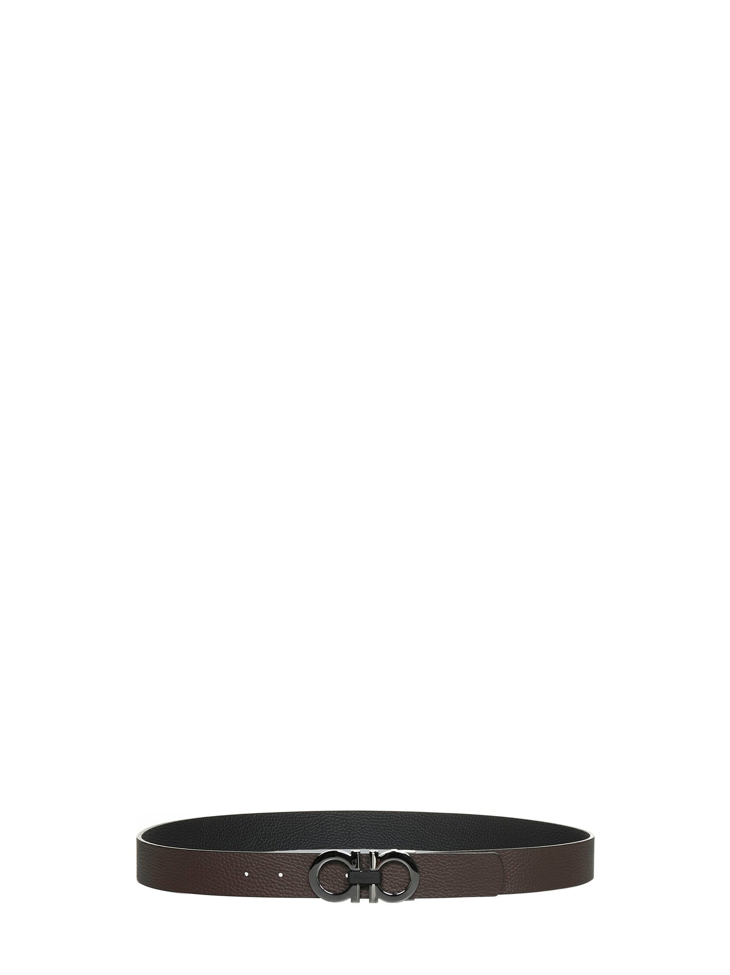 Cintura Gancini reversibile in pelle