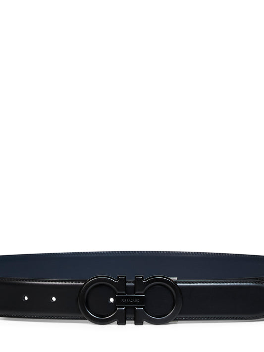 Two-tone Gancini reversible belt
