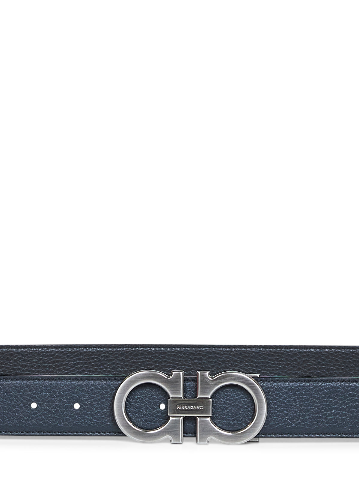 Two-tone Gancini reversible belt