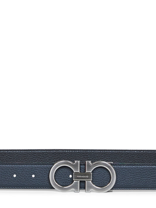 Two-tone Gancini reversible belt