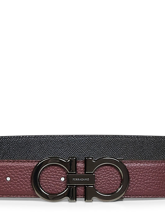 Two-tone Gancini reversible belt