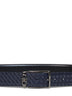 Midnight blue and black reversible Gancini belt