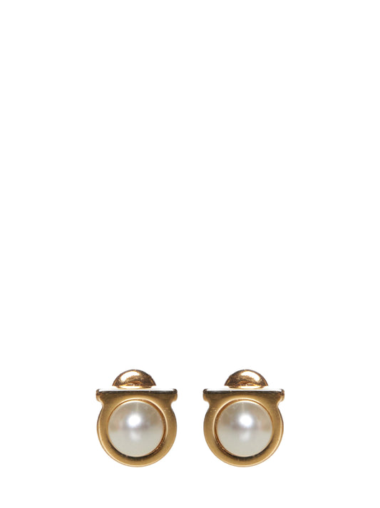 Gancini pearl earrings Ferragamo