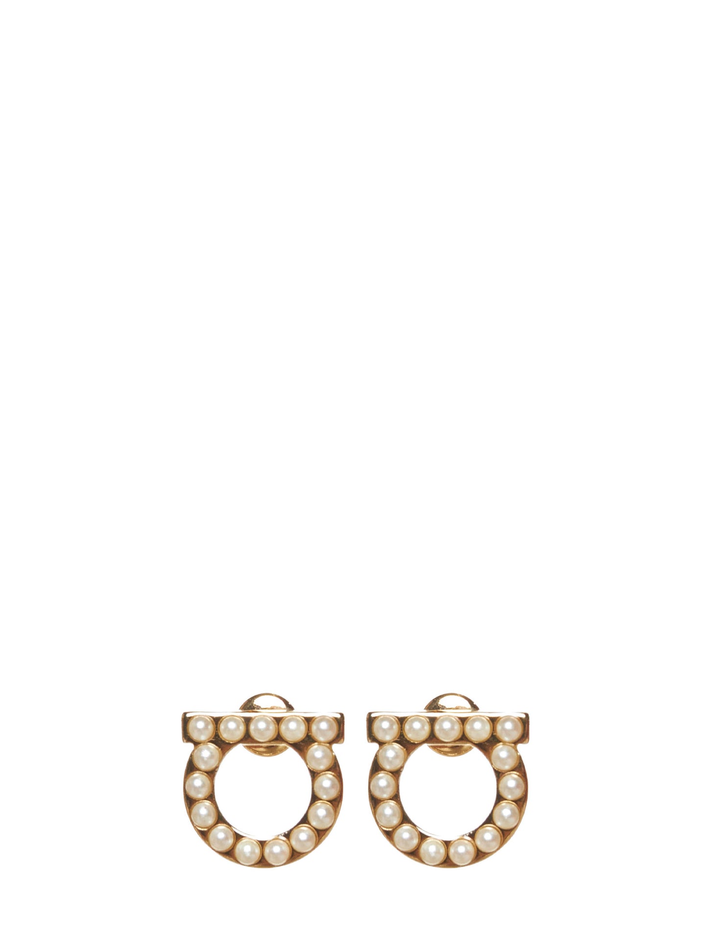 Gancini earrings with pearls