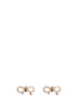 Gold crystal-embellished Vara bow earrings