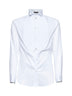 White cotton tuxedo shirt