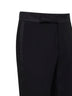 Black virgin wool crepe tuxedo suit