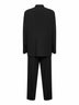 Black virgin wool crepe double-breasted tuxedo suit