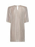Silver crystal-embellished tulle T-shirt mini dress