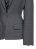 Dark grey virgin wool canvas fitted-waist blazer