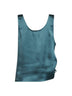 Oil green satin draped top