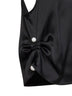 Black satin draped top