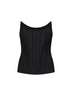 Black stretch twill bustier top