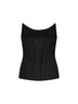 Black stretch twill bustier top
