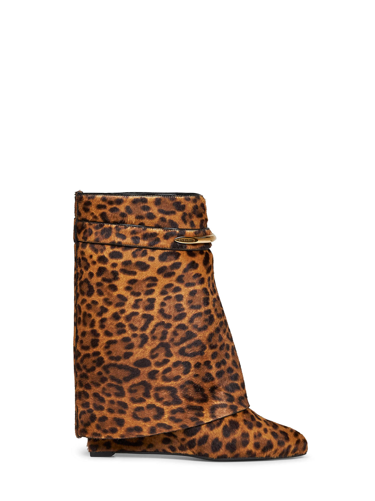Stivaletti Shark Pinch in pelle effetto cavallino leopardata