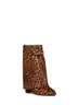 Stivaletti Shark Pinch in pelle effetto cavallino leopardata
