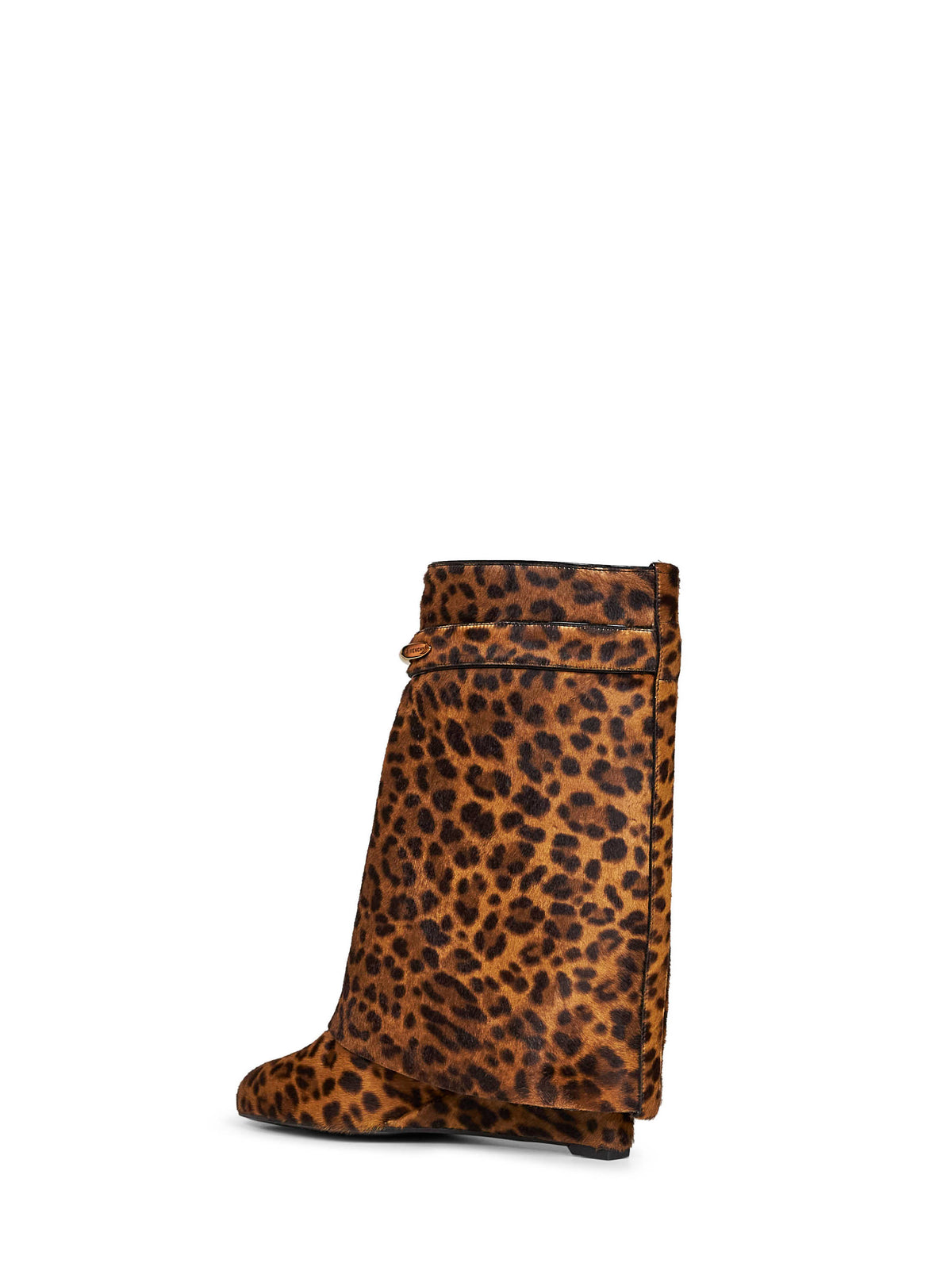 Stivaletti Shark Pinch in pelle effetto cavallino leopardata