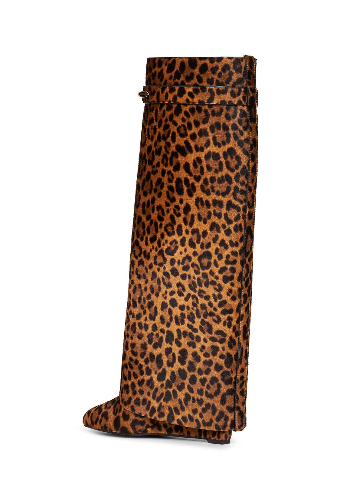 Stivali Shark Pinch in pelle effetto cavallino leopardata
