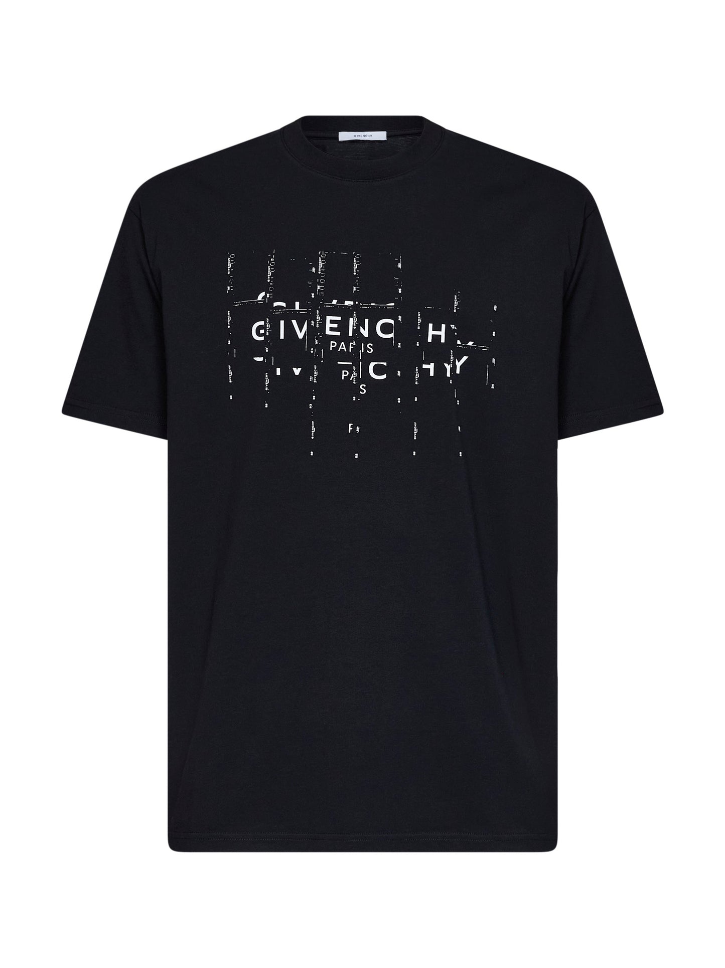 Black cotton T-shirt with Photographic Negative print