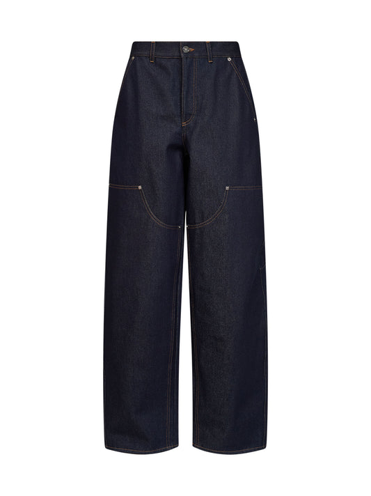 Dark blue stretch denim Cocoon jeans