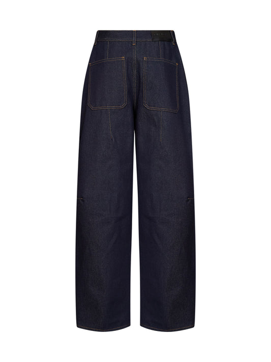 Dark blue stretch denim Cocoon jeans