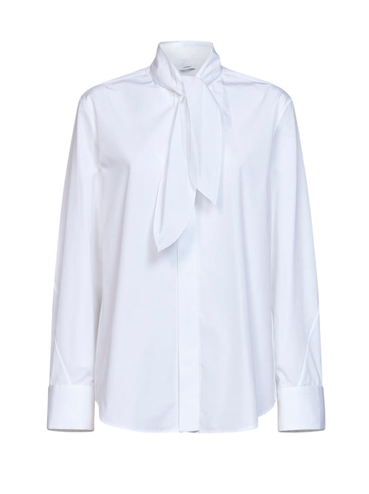White poplin Cocoon bow shirt