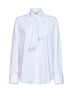White poplin Cocoon bow shirt