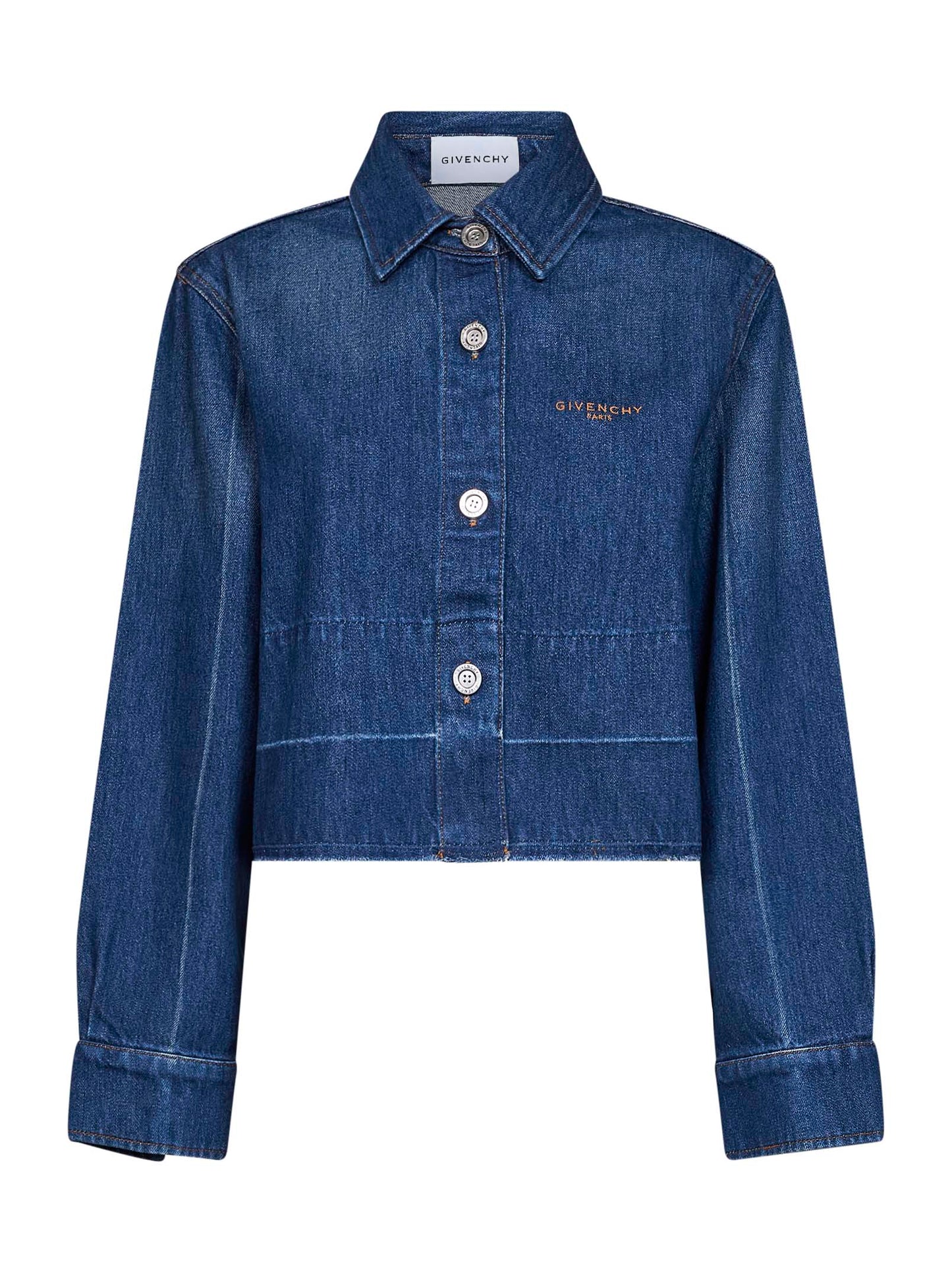 Blue cotton denim shirt