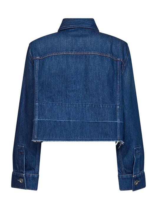 Blue cotton denim shirt