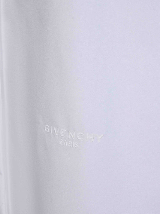 Camicia effetto invertito in popeline bianco