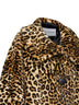 Cappotto corto in pelliccia ecologica leopardata