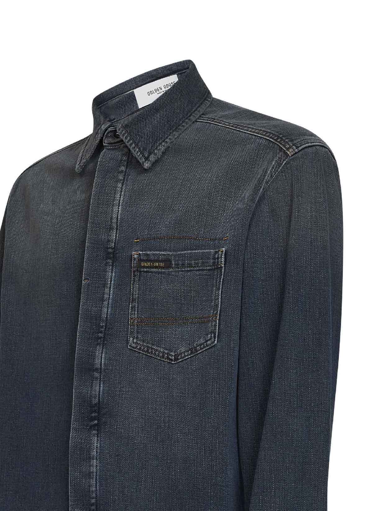 Blue lightweight cotton denim Roger Journey shirt