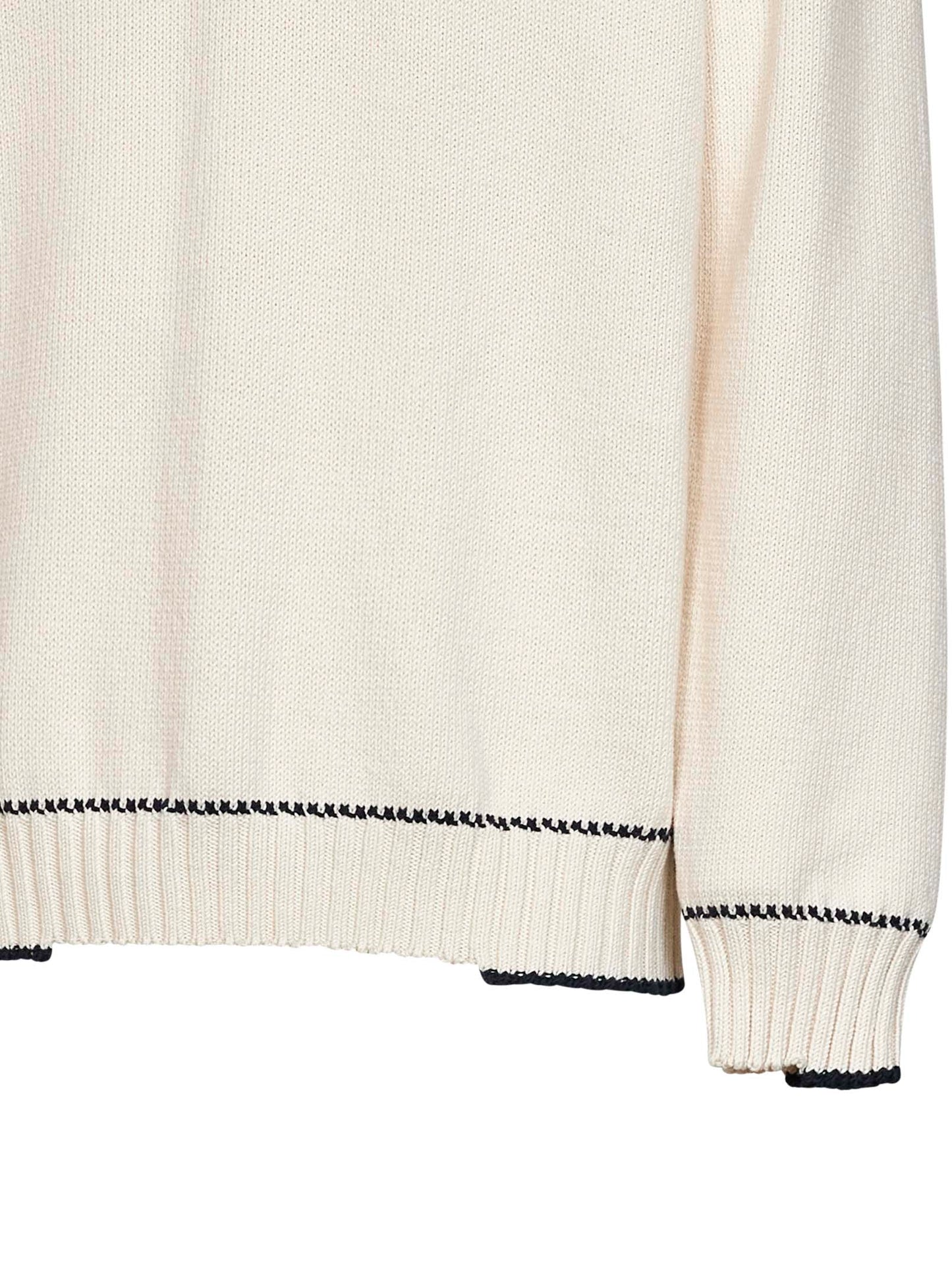 Polo in maglia di cotone bianco con stampa