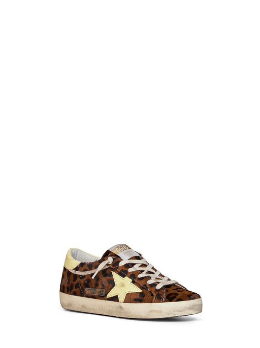 Leopard-print pony skin Super-Star sneakers