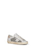 White leather and platinum glitter Super-Star sneakers