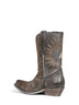 Black leather Wish Star low boots with silver star