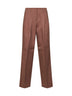 Bronze pink wool gabardine Journey wide-leg trousers