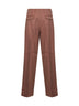 Bronze pink wool gabardine Journey wide-leg trousers
